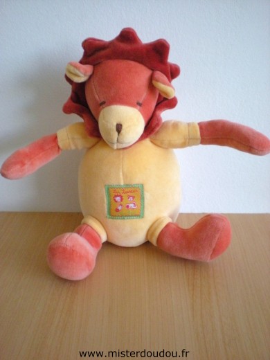 Moulin roty Lion Jaune orange : les loustics - Bon état