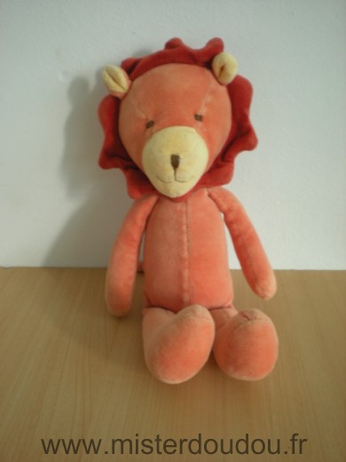 Moulin roty Lion Orange rouge les loustics - Bon état