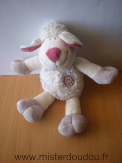 Kiabi baby Mouton Blanc bordeau spirales - Très bon état