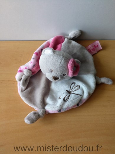 Baby nat Ours Rose blanc gris libellule - Très bon état