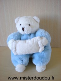 Cmp Ours Bleu coussin écru - Très bon état