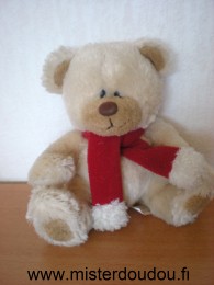 Cobico Ours Beige echarpe rouge - Bon état