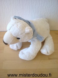 Cp international Ours Blanc écharpe bleue - Bon état