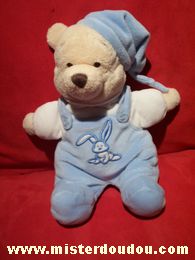 Disney Ours Beige tshirt blanc salopette bleue - Bon état