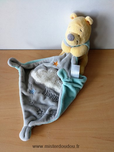 Disney Ours Winnie mouchoir gris bleu nuage - Très bon état