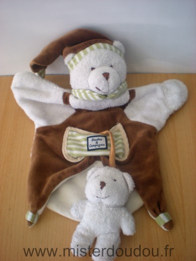 Doudou et compagnie Ours Blanc marron - Bon état