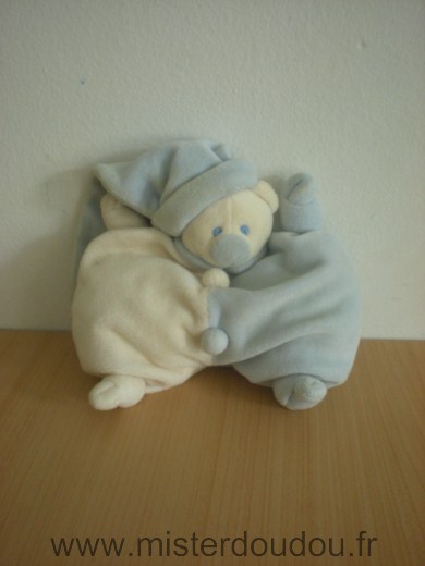 Jollybaby Ours Bleu ecru bonnet bleu - Etat moyen