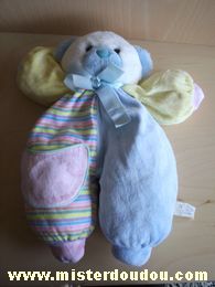 Marque Inconnue Ours Bleu jaune blanc rose pastels - Bon état