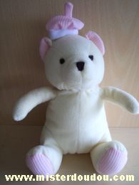 Marque Inconnue Ours Ecru rose - Très bon état