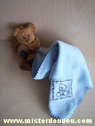 Marque Inconnue Ours Marron couverture bleu polaire - Très bon état