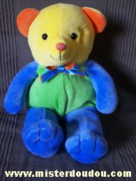 Marque Inconnue Ours Multicolore jaune vert bleu orange - Très bon état