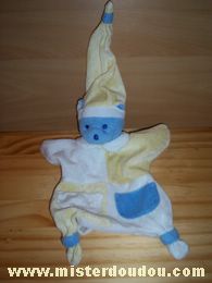 Mustela Ours Bleu blanc jaune pastels - Très bon état