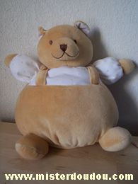 Noukie s Ours Salopette marron haut blanc - Très bon état