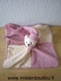 Plush4you Ours Beige rose bonnet rose, tissus blanc dessous - Très bon état