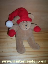 Plush4you Ours Marron bonnet rouge - Très bon état