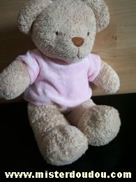 Tex Ours Marron avec teeshirt rose - Très bon état