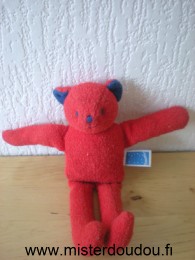 Trousselier Ours Tissus éponge rouge - Bon état