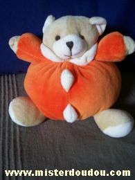 Vetura Ours Orange et ecru - Très bon état
