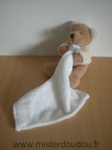 Marque Inconnue Ours Beige mouchoir blanc - Très bon état
