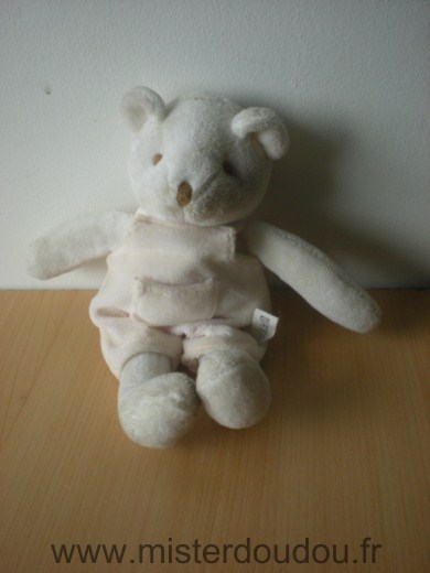 Marque Inconnue Ours Blanc salopette rose - Très bon état