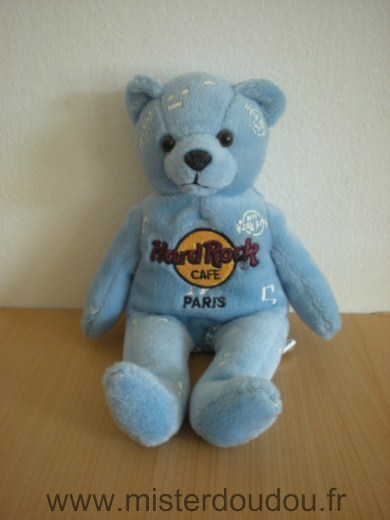 Marque Inconnue Ours Bleu hard rock cafe paris - Très bon état