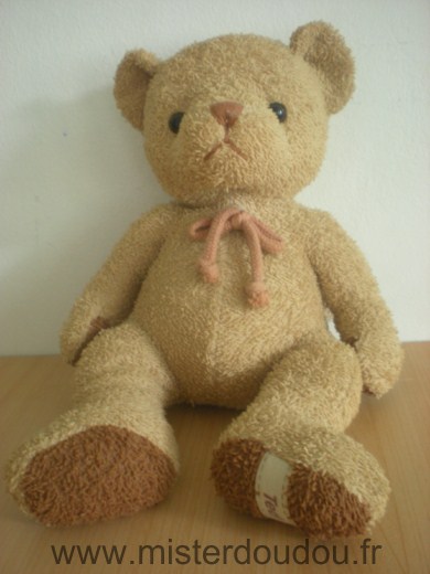 Marque Inconnue Ours Marron en coton avec sous sa patte ecrit ted - Très bon état