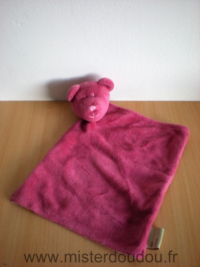 Marque Inconnue Ours Velours rose borseau dessous rose en tissus - Très bon état
