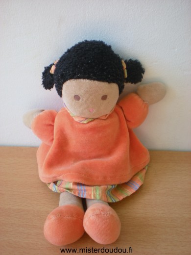 Nounours Poupée Orange - Très bon état