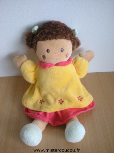 Nounours Poupée Robe jaune - Très bon état