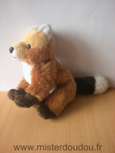 Marque Inconnue Renard En peluche douce marron blanc - Très bon état