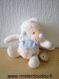 Jollybaby Singe Beige tshirt bleu palmier - Très bon état
