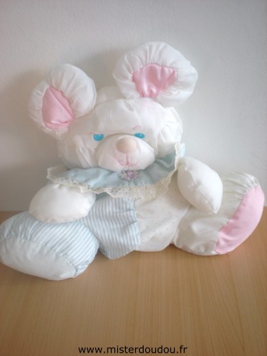 Marque Inconnue Souris Blanc rose bleu - Très bon état
