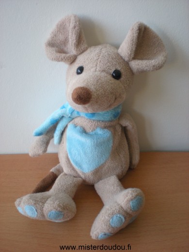 Marque Inconnue Souris Beige coeur bleu - Très bon état