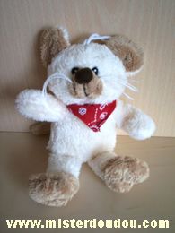 Marque Inconnue Souris Ecru bandana rouge - Très bon état