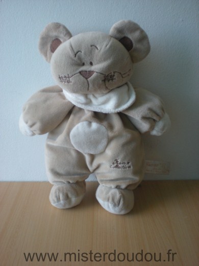 Tiamo Souris Beige foulard blanc - Très bon état