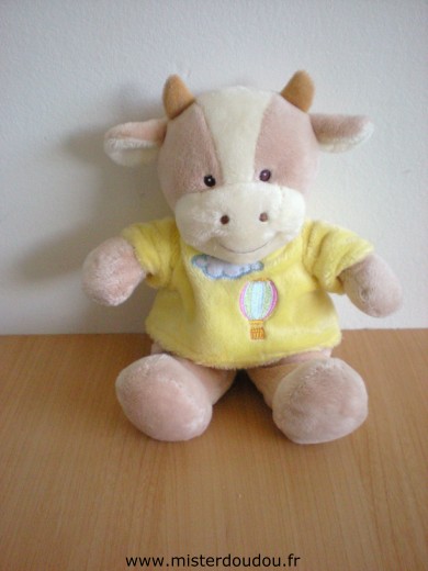 Gipsy Vache Beige tshirt jaune montgolfière nuage - Très bon état