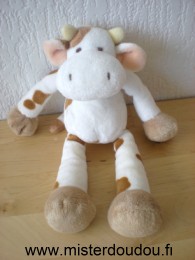 Nicotoy Vache Blanc taches marrons - Très bon état