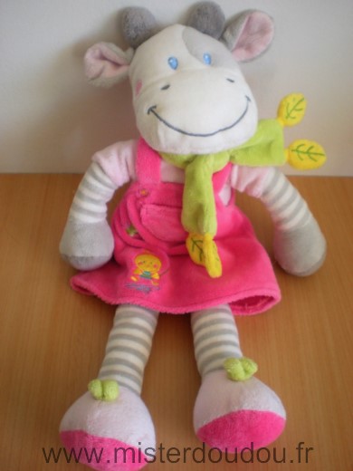 Nicotoy Vache Robe rose poussin jaune - Très bon état